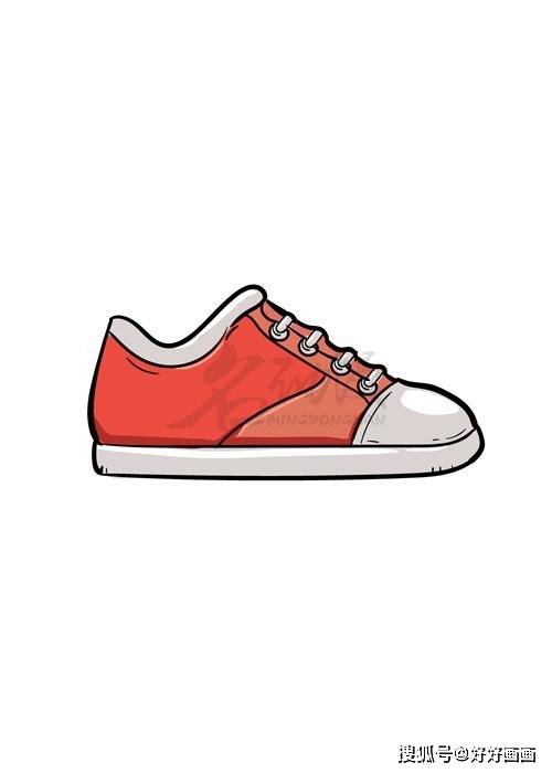 画一双简单的运动鞋图片