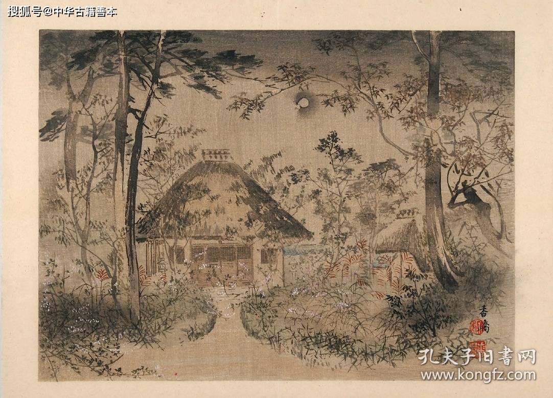 原典|雍府画帖：明治时期日本京都四季风景画册