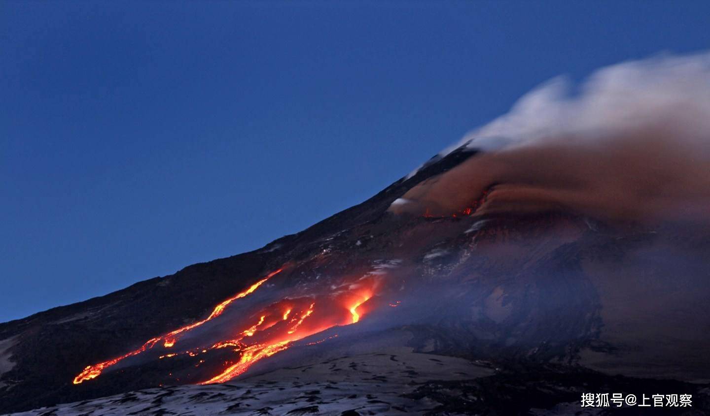 原創意大利埃特納火山爆發系歐洲最大活火山300萬人生活在陰影下