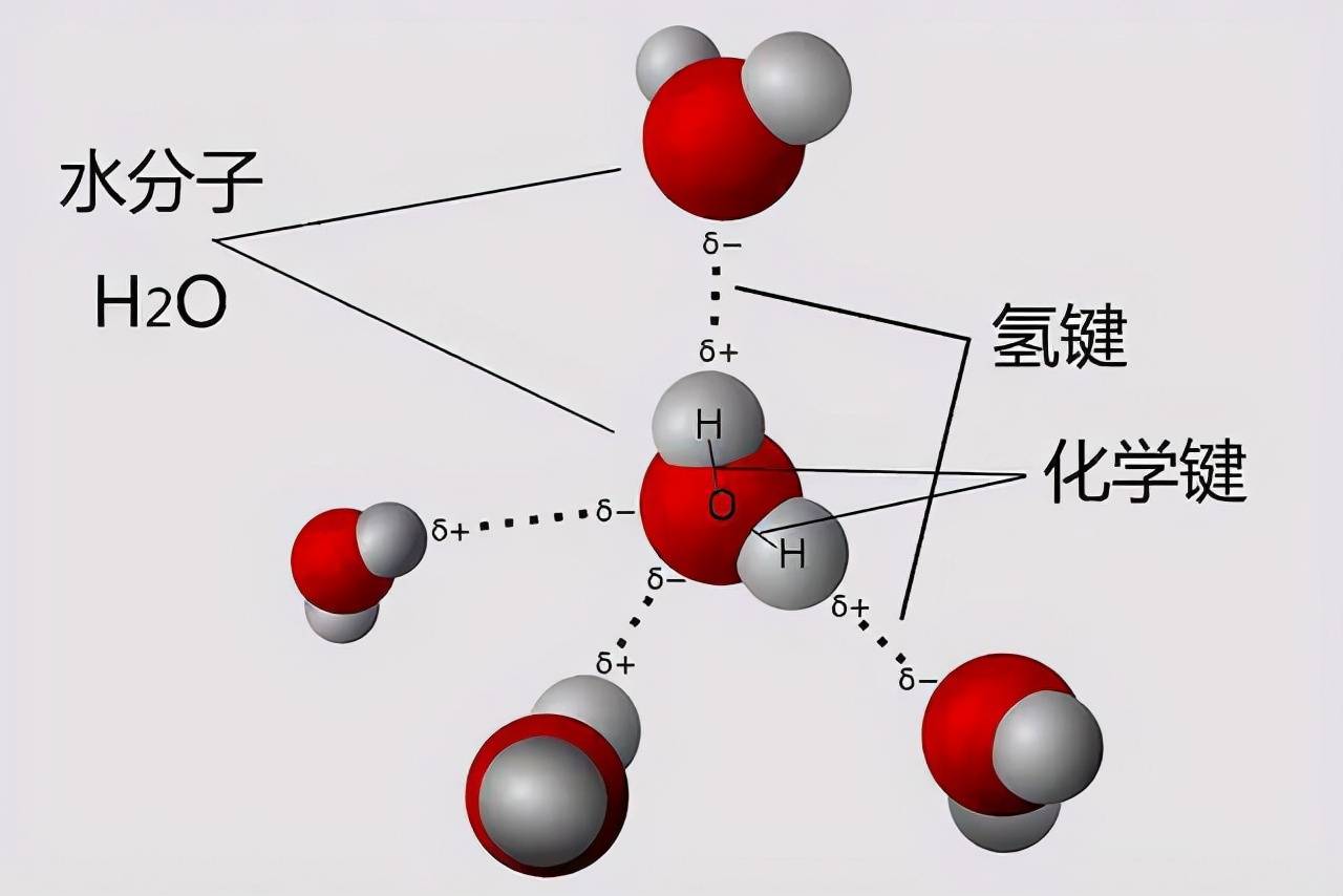 而我们都知道,物质当中是有一堆的水分子,其中的氧原子都带微弱的负电