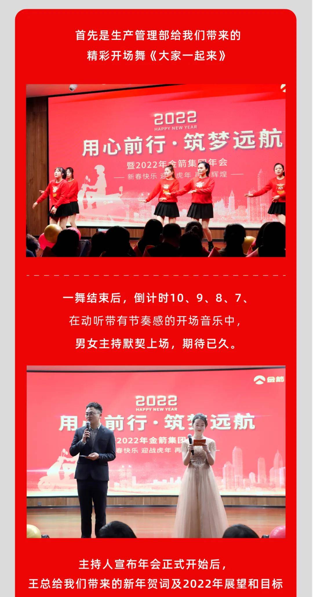 用心前行筑梦远航金箭集团2022迎春晚会圆满举行