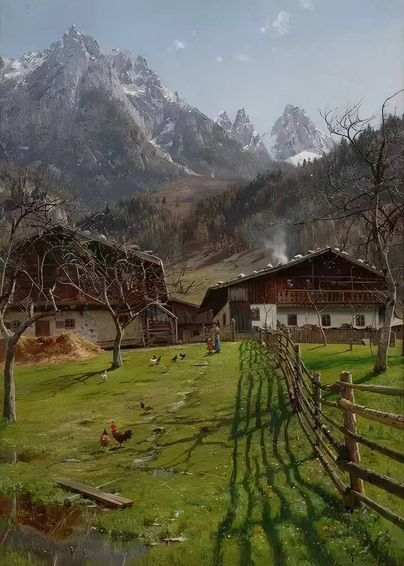 丹麦画家蒙森德:风景画的浪漫乡村主义者_monsted_mork_peder