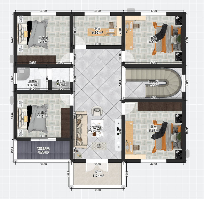 四川凉山乡村自建房设计图纸,6室3厅2卫,农村别墅施工队