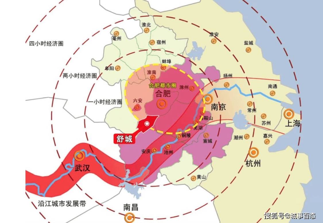 远弱于上海城市圈;杭州,宁波都比合肥都市圈强!