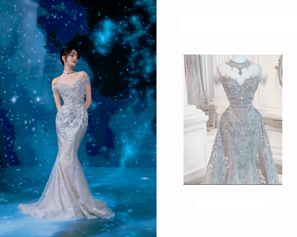 高定 网络盛典女星咖位秀来了:宋茜高定力压杨幂,张小斐黑金裙太惊艳