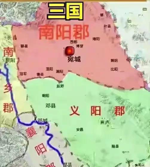 《出师表》说"今天下三分……臣本布衣,躬耕于南阳",此时邓县属义阳郡