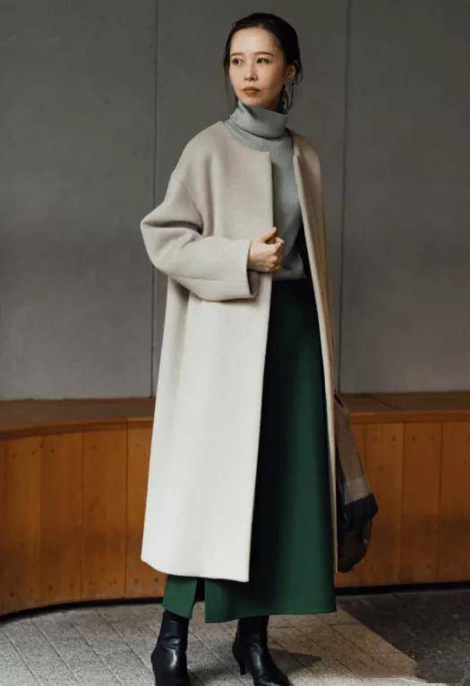 棕色 跟着日本小姐姐学大衣穿搭,温柔又优雅
