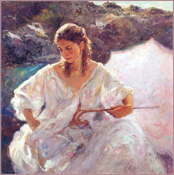 千人一面的现代型美女西班牙画家joseroyo写实人物油画