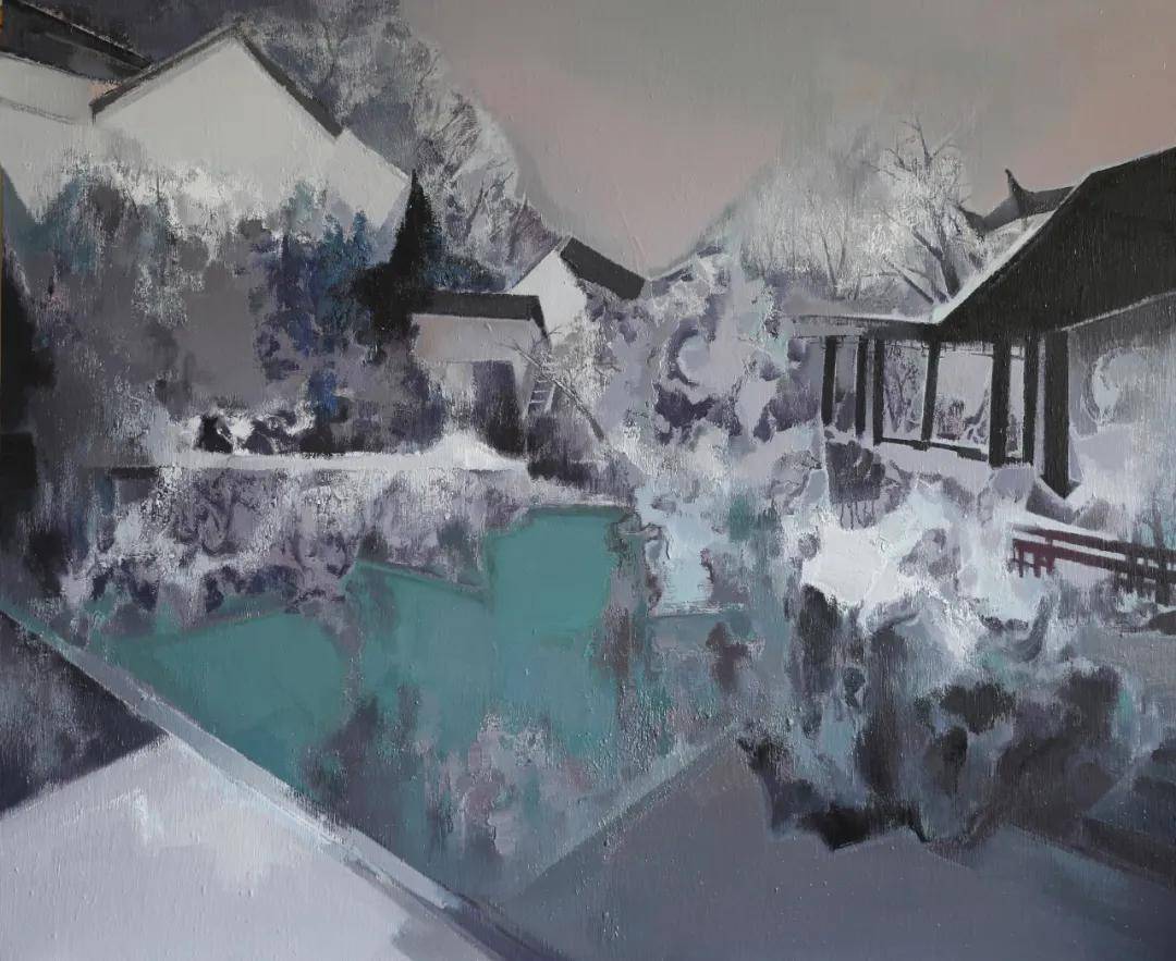 150×180cm2021孙凤明《夕阳山外山》150×120cm2021