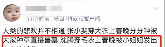 毛衣 张小斐春晚大衣火了,沈腾输了?