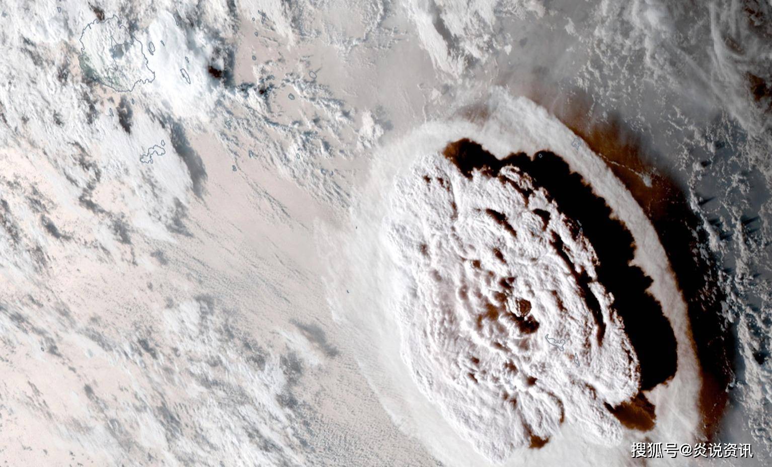 原創湯加火山噴發衝擊波在太空可以明顯觀察