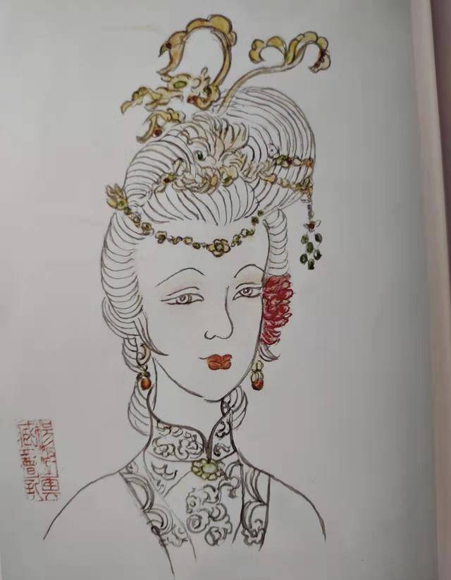 角色|87《红楼梦》杨树云的设计手稿，陈晓旭太像了，仿佛从画中走出来