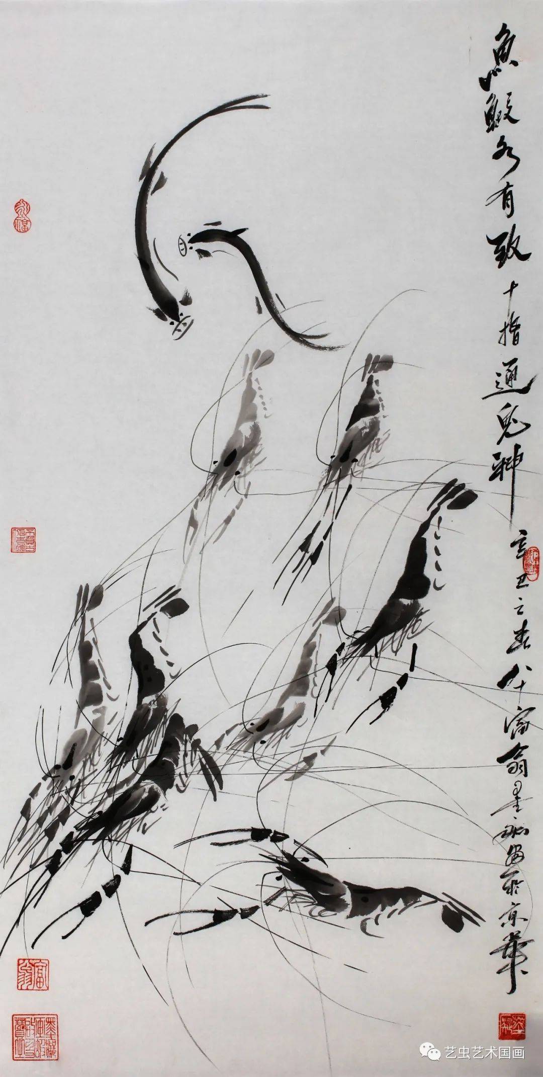 自成一派独具风格一代虾王墨痴