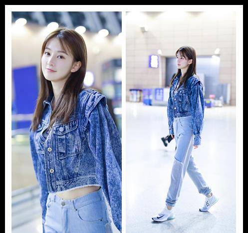 学乔欣 牛仔裤也能这么有个性，怪不得能火这么久，学乔欣这么穿更美了