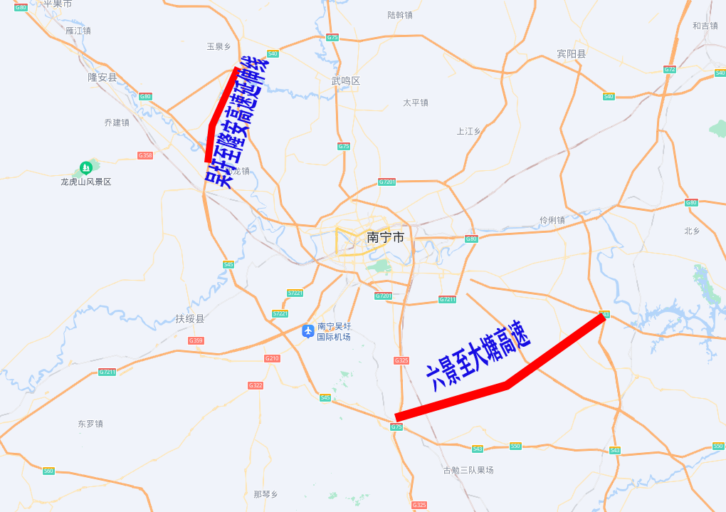 南宁二环高速公路地图图片