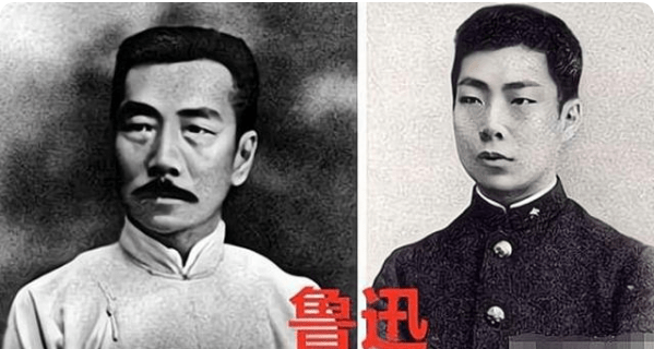 和脸色的皱纹是清晰可见的,并不是鲁迅先生年轻的时候十分精神的帅照