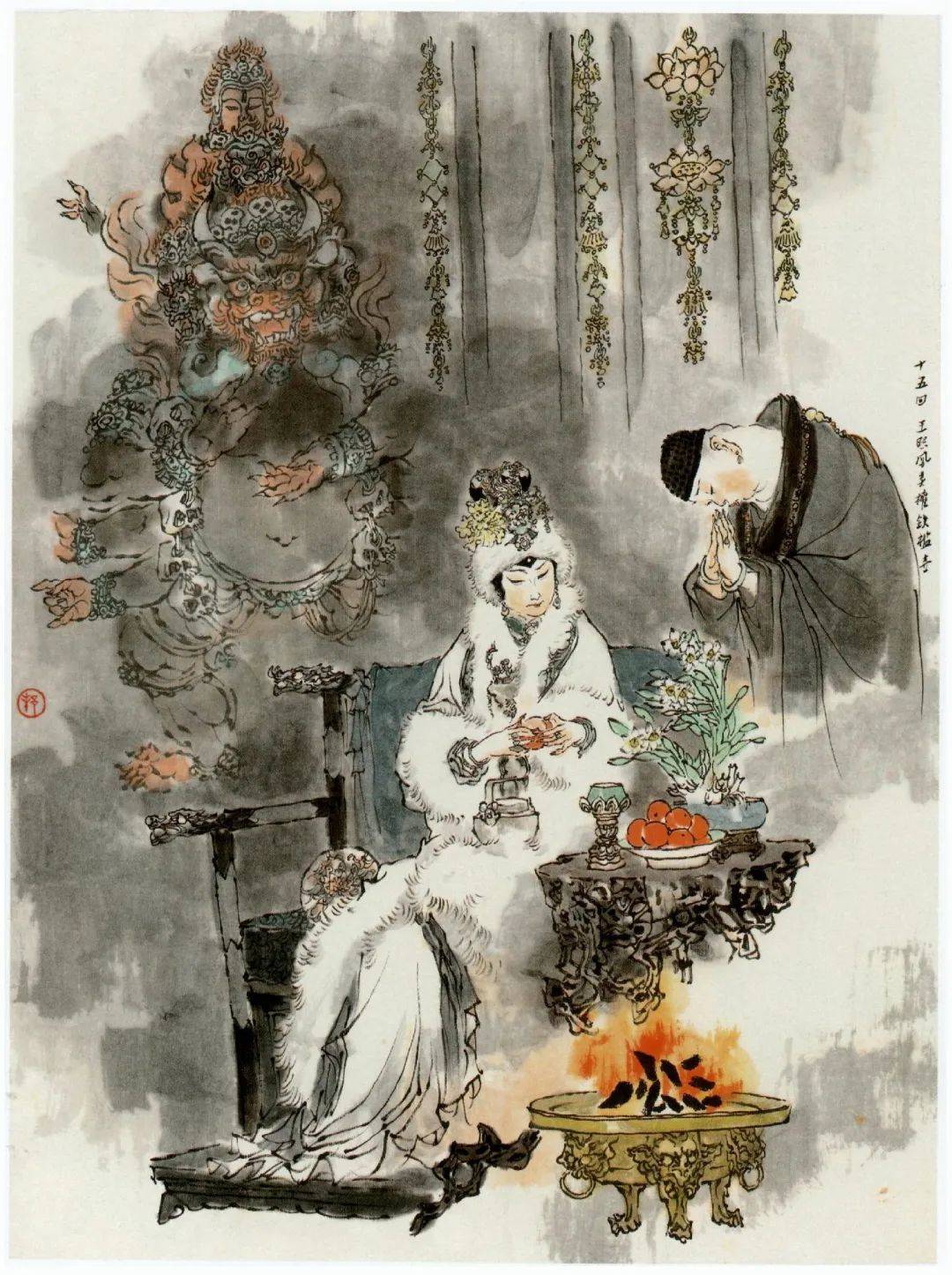 名家作品分享戴敦邦所作国画生动地传达了画中人的神情