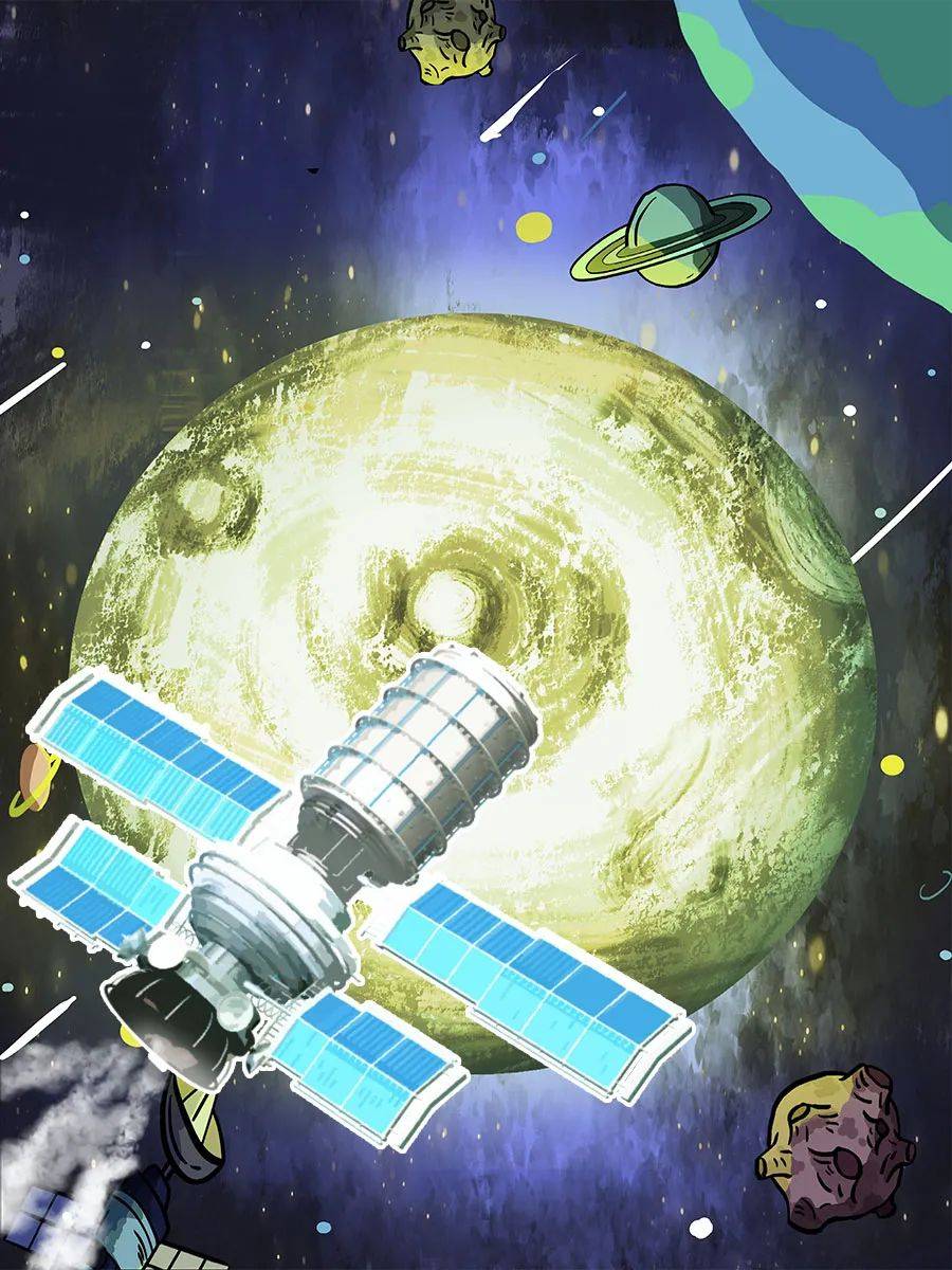 “嫦娥五号”的简笔画图片