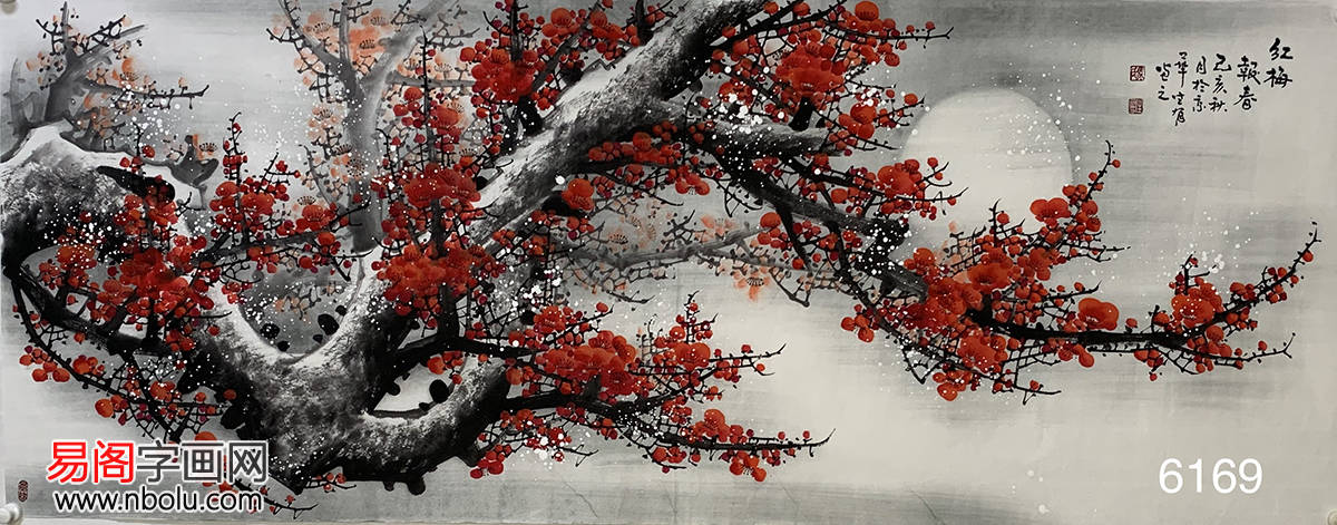 马生有国画梅花：红梅生姿态，一枝傲冬雪_搜狐网
