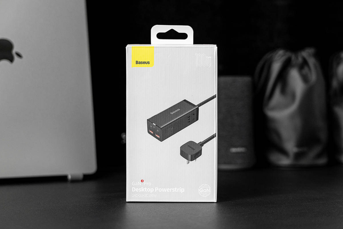 告别乱糟糟的桌面,倍思100w氮化镓桌面插排,解决多设备充电痛点_type