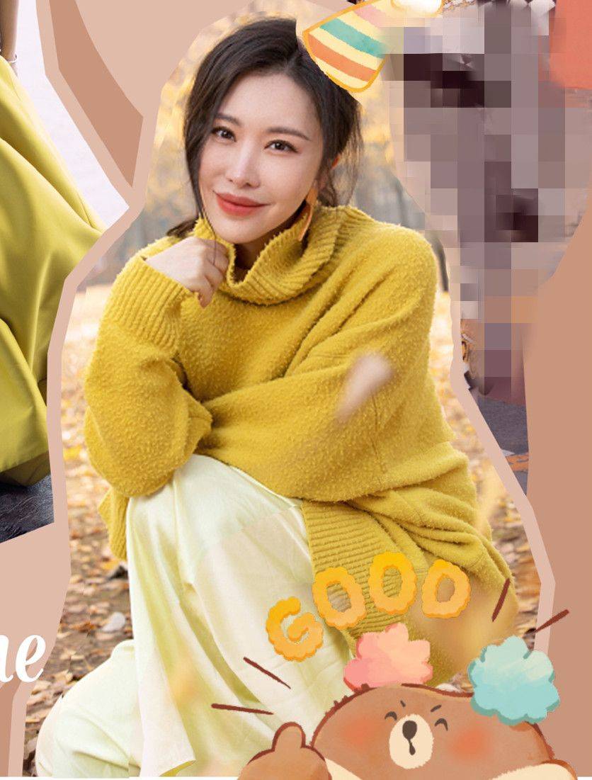田朴珺晒41岁生日照脸不真实不自然穿的毛衣都起球这么寒酸