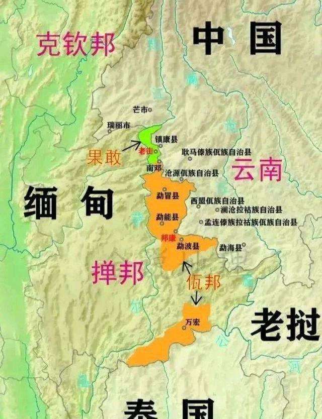 缅甸华人控制区地图图片