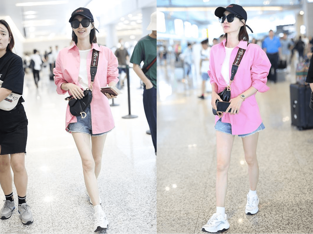 夏季节 王丽坤的身材也太瘦了，穿长筒靴看着空荡荡的，双腿真是太细了