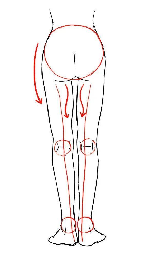 人物的腿怎么画简单图片
