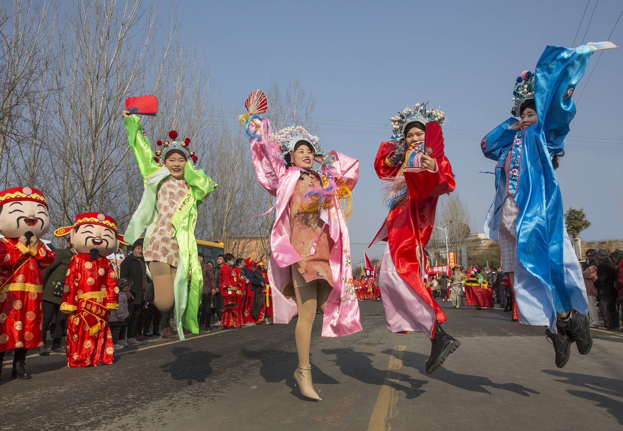 近五百年历史的鲁山高桩故事演绎乡土风情_表演_马进伟_郭东伟