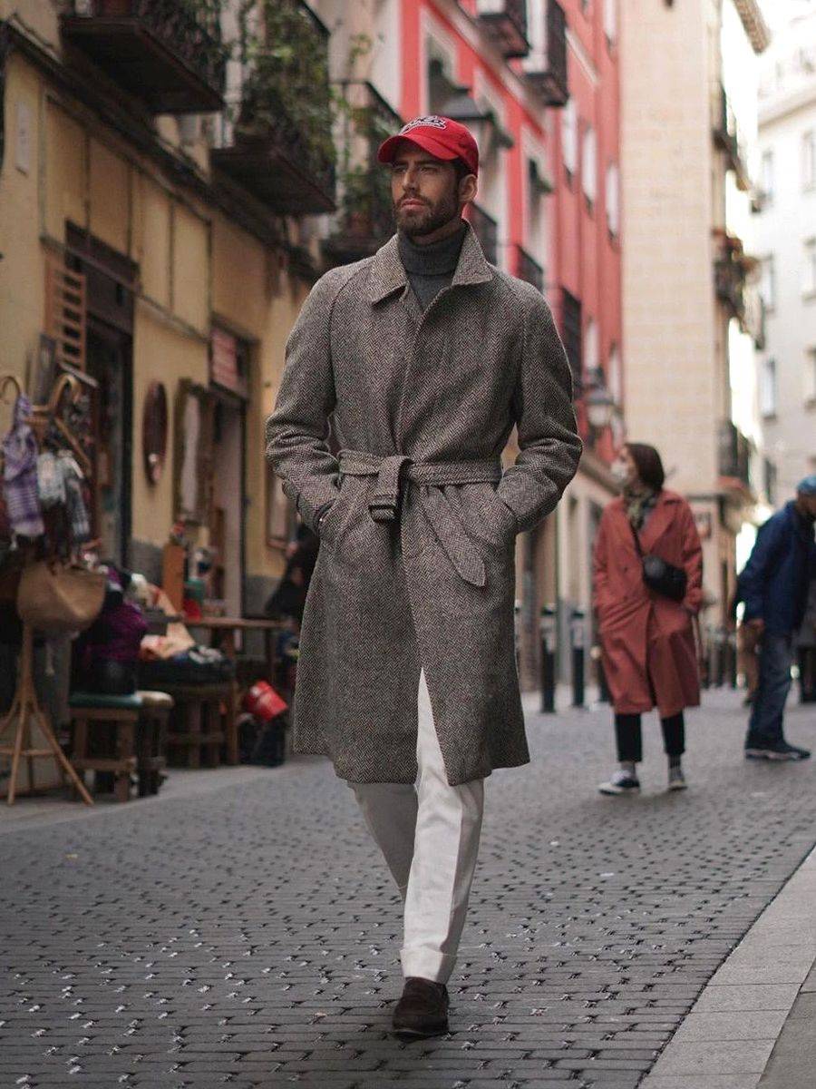 毛衣 高领毛衣先不要藏起来，在早春还是很实用，这样搭型男范十足