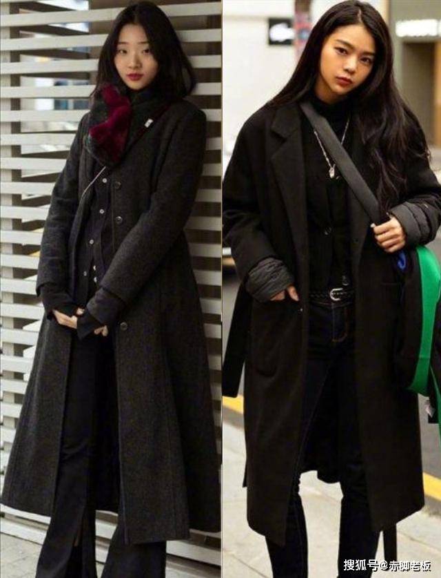 面料 冬天穿黑色大衣显老气？韩国女生这样穿就很好看，时髦又提气质