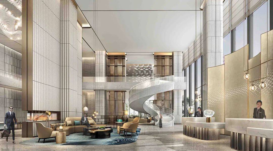 行业心得星级商务酒店大堂三种空间布局方式