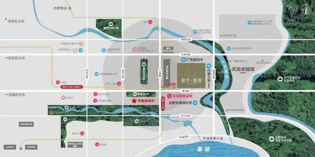 临近十五里河,周边还有在建的地铁7号线天津路站,滨湖润园,沁园等回迁