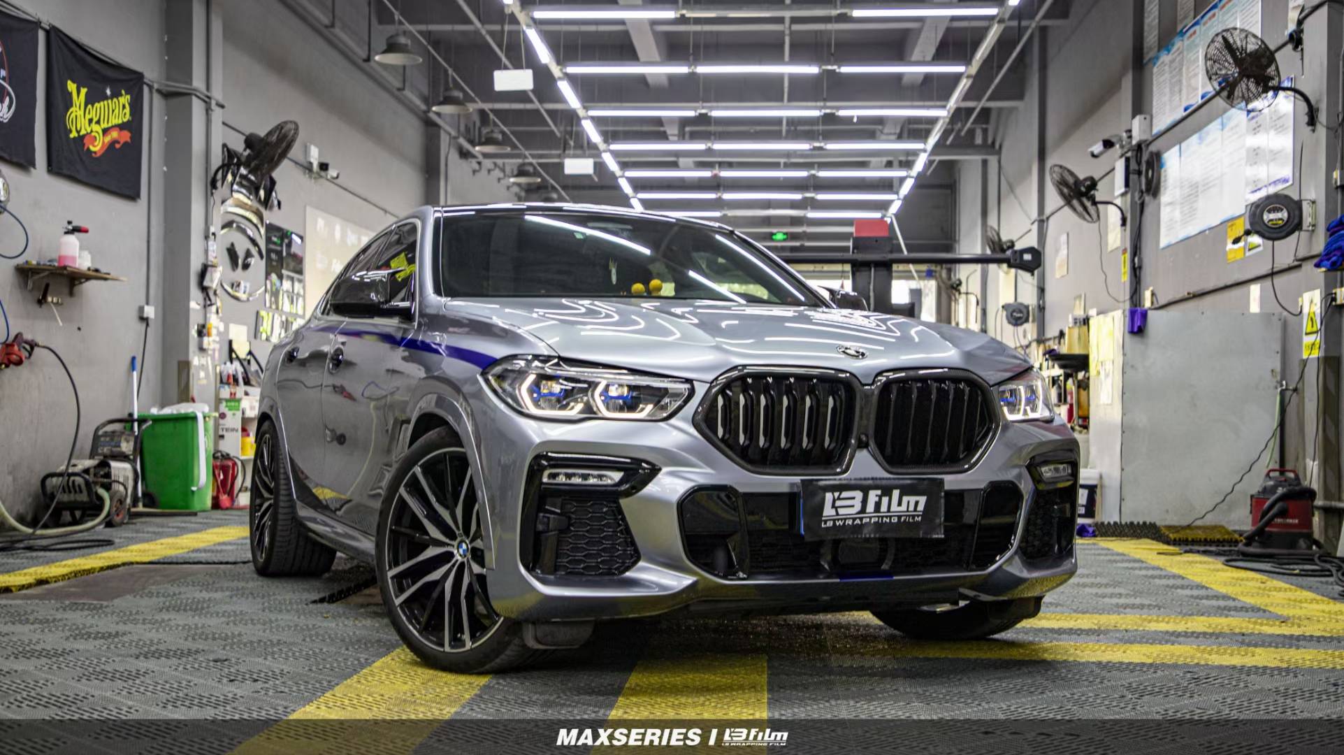 宝马x6全车贴膜lbfilm改色膜液态金属高级灰