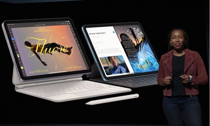 mini|苹果推出内置M1处理器、支持5G和多种色泽的第五代iPad Air