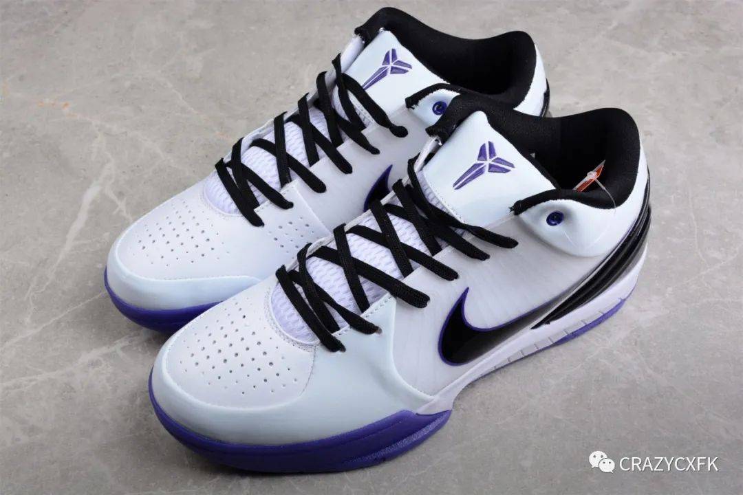 耐克nikezoomkobe4inlinelakers白紫原色低帮篮球鞋