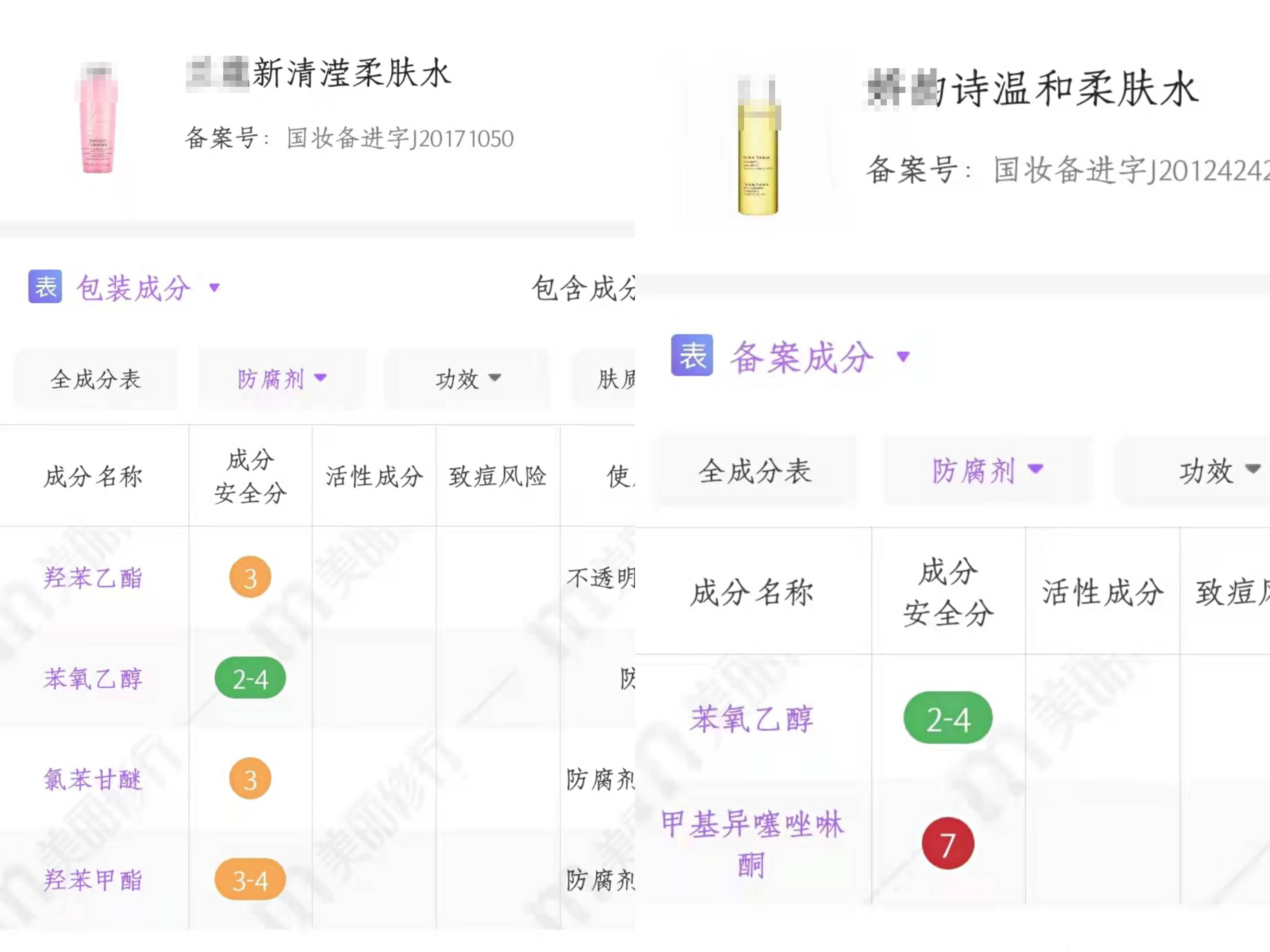 常見的化學防曬劑有:二苯酮,甲氧基肉桂酸乙基己酯