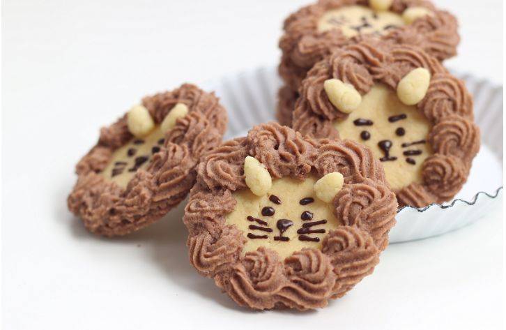 原创好吃的曲奇饼干做成小狮子的样子萌萌哒真可爱