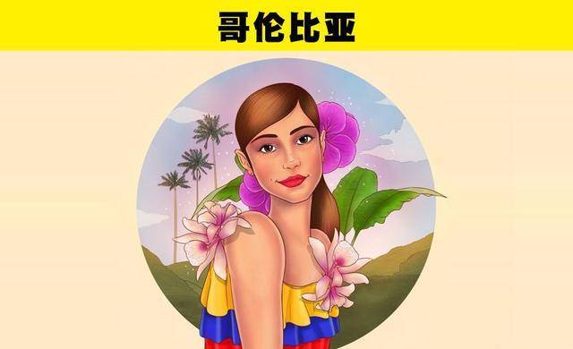 长发10个不同国家的插画师绘制的漂亮女孩，你最喜欢哪一个？