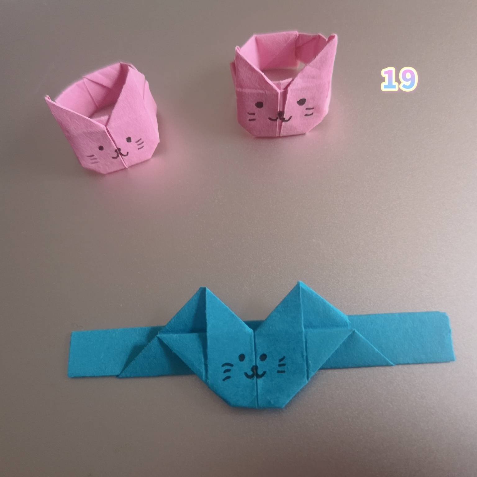 可爱的猫咪戒指折纸教程超详细