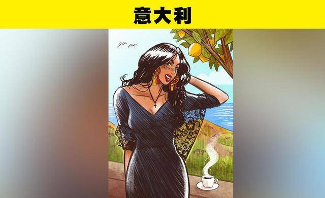 长发10个不同国家的插画师绘制的漂亮女孩，你最喜欢哪一个？