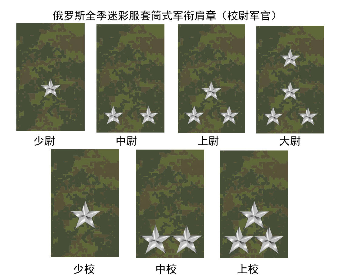 俄罗斯肩章军衔图解图片