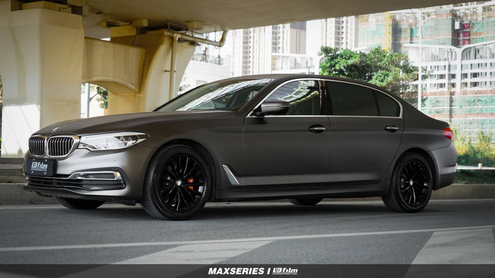 lbfilm改色膜宝马530li消光陨石灰