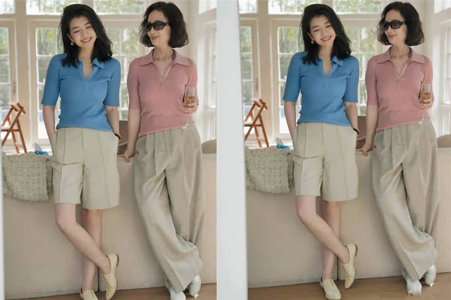 全在线 三木母女最新春夏穿搭，颜值气质全在线，“敢穿”的女人就显年轻