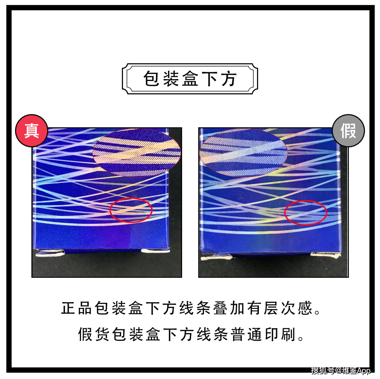 对比SNP/爱神菲燕窝抗皱紧致眼霜真假鉴别