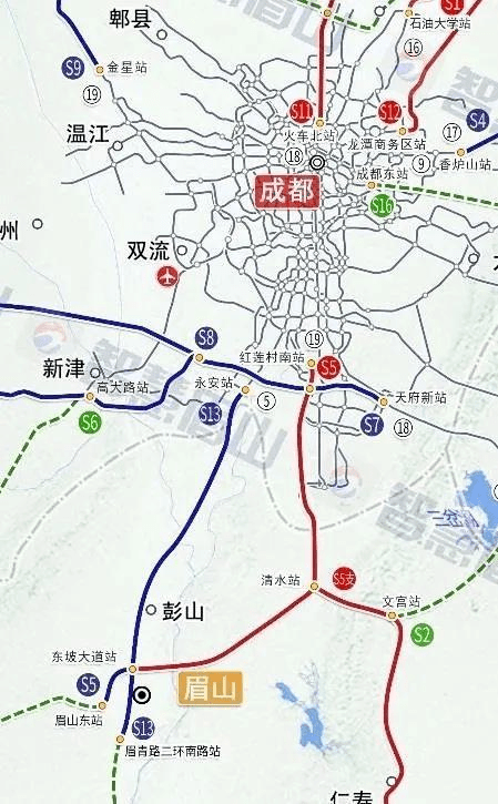 市域铁路成都至德阳线s11线成都至眉山s5线将于2022年全面开工