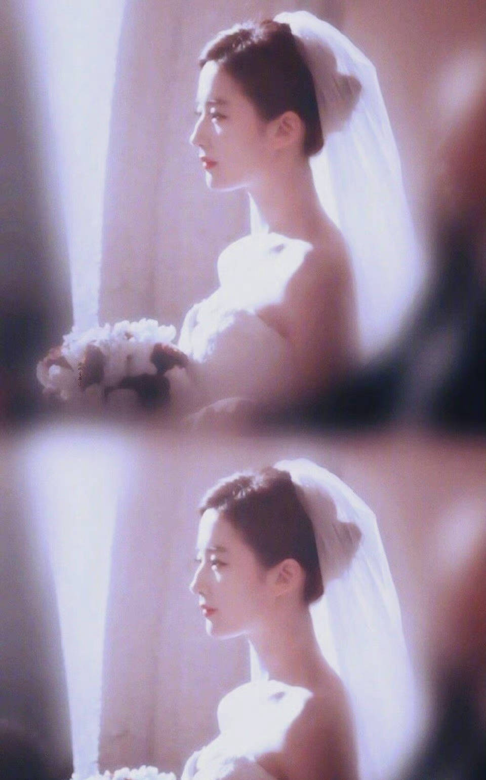 刘亦菲婚纱造型仙气十足 手捧鲜花气质优雅甜美