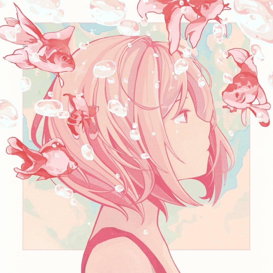 充满简约感的二次元美少女插画,透视和构图非常出色,风格独特_作品