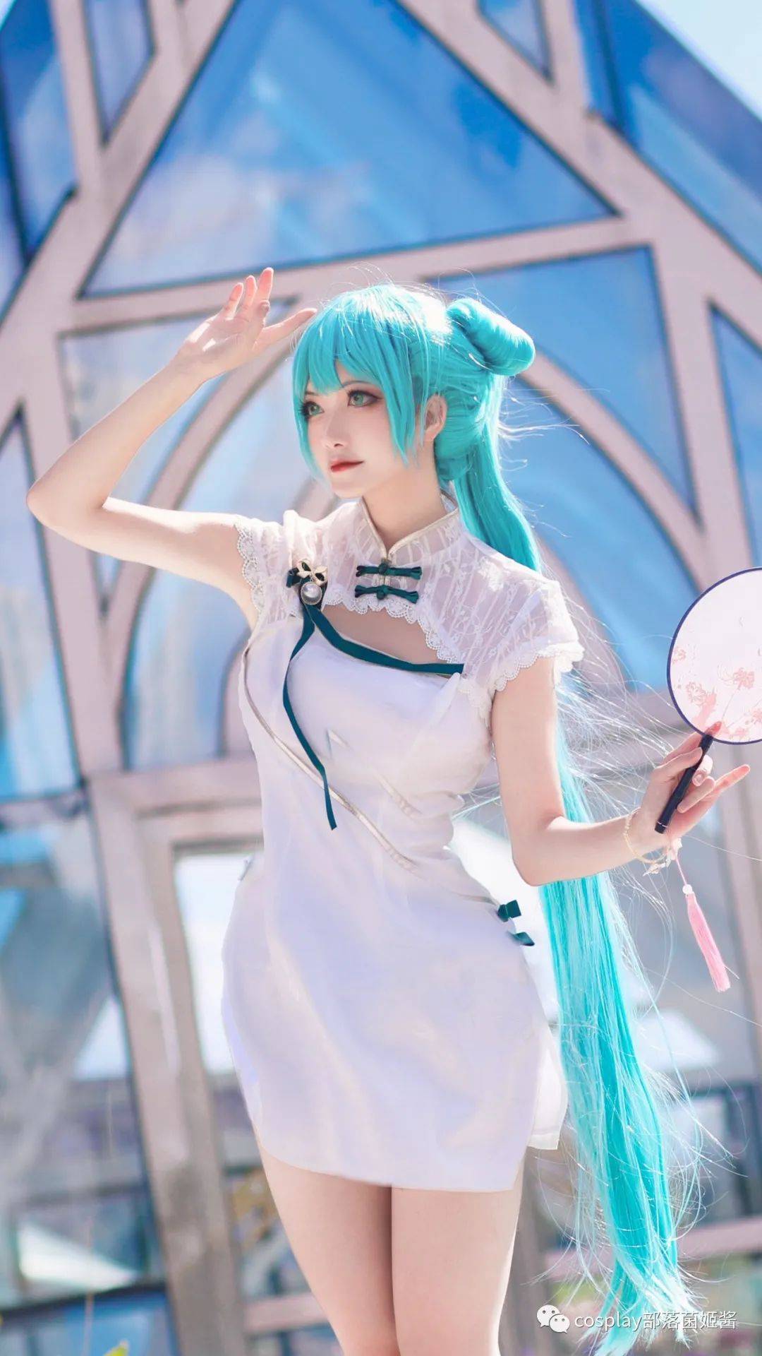 cos奇葩马尾初音韶华cos正片折崎