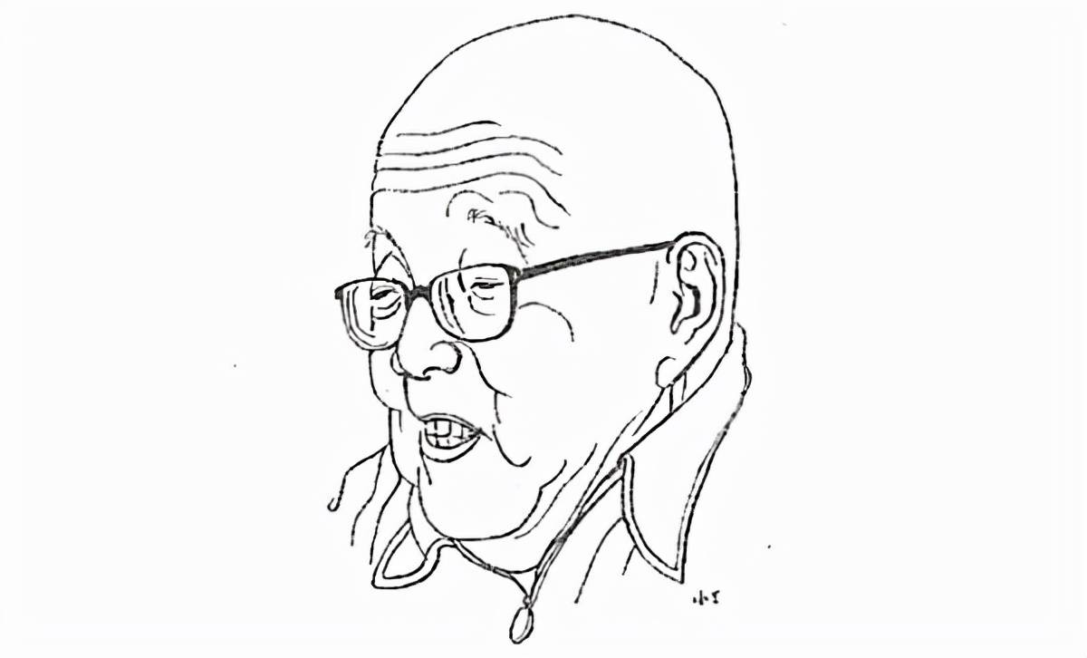 丁聪画名人肖像寥寥数笔现神韵